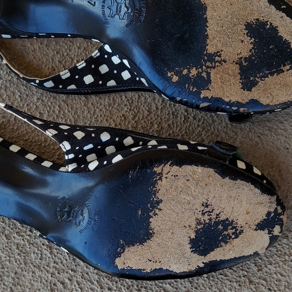 J.CREW SIZE 7 2.5," HEEL GENUINE LEATHER. OPEN TOE - Picture 8 of 13